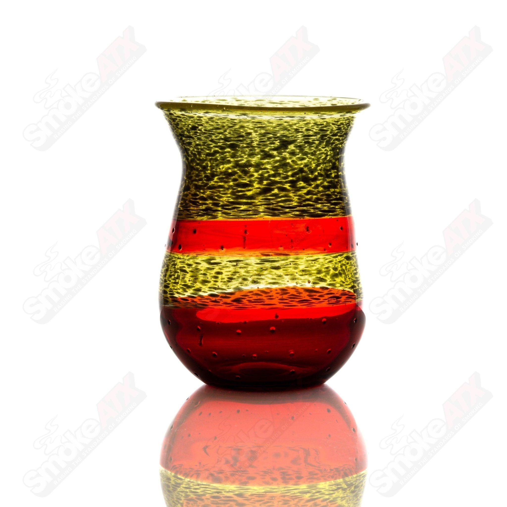 Heady Glass Strawberry Cup by Boots for smoking, featuring a vibrant strawberry design, crafted by Smoke ATX.