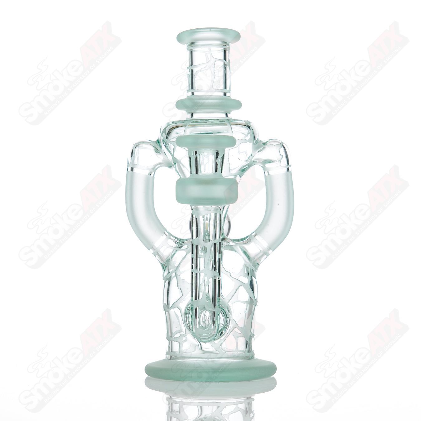 Colorful Rooster Glass Tonic Single Color Double Up Rig for concentrates, featuring a sleek design and sturdy construction.