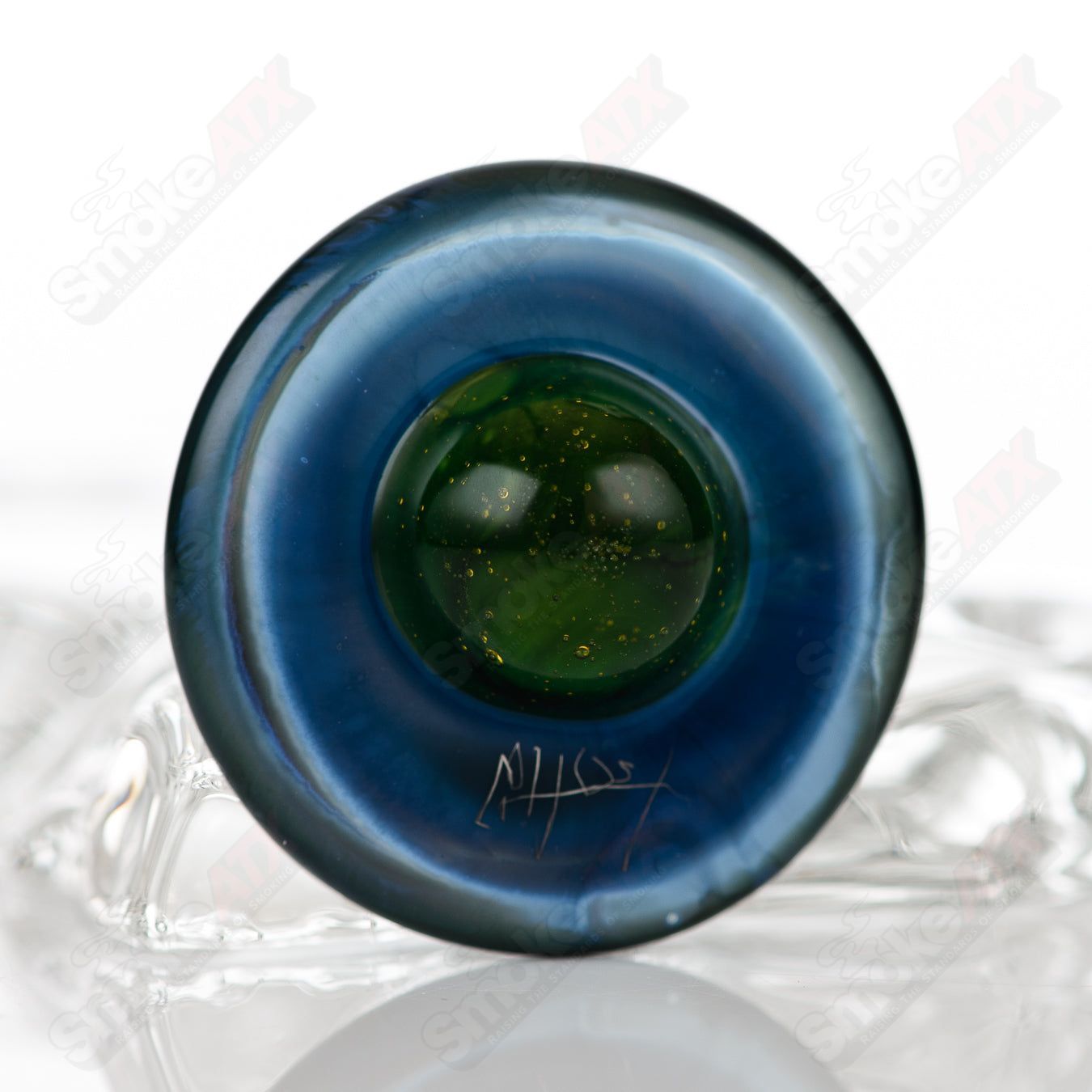 Ghost Glass UFO Slurper Set, colorful heady glass with unique slurper design for smoking enjoyment.