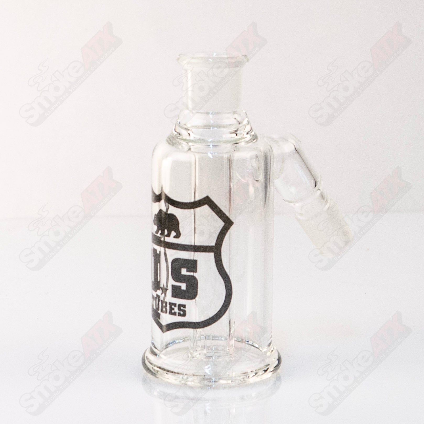 US Tubes Ash Catcher 18mm 45° - Black Shield Decal - Smoke ATX