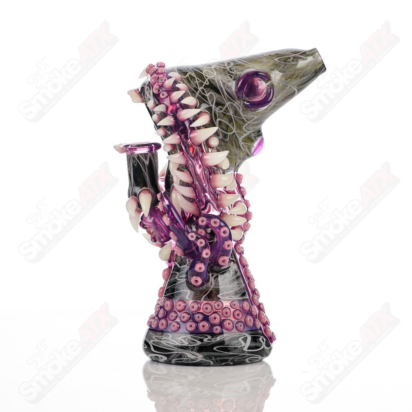 UV ReCurl by Scomo Moanet Salt Glass heady concentrate rig with Toro and Salt Grail, featuring UV-reactive glass details.