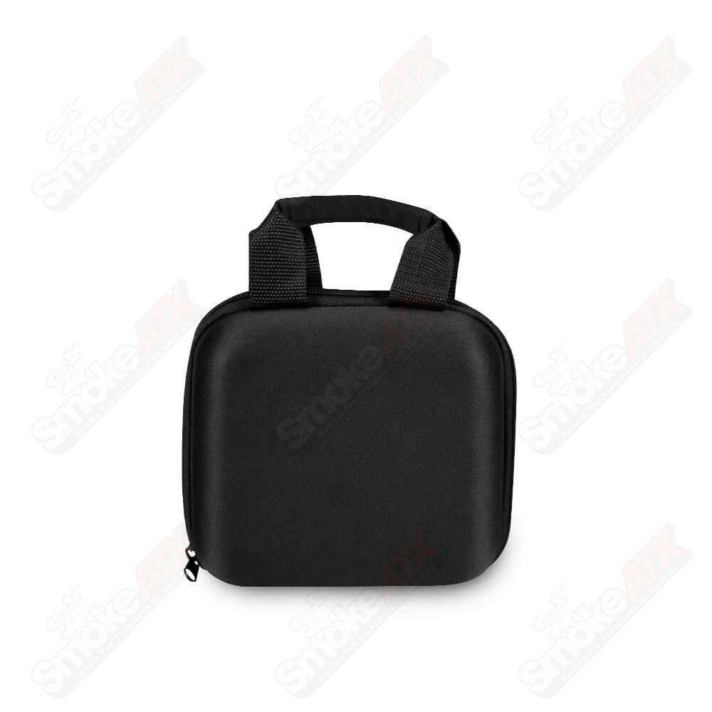Black Vatra Bags 6x6 protective case for storing and safeguarding small electronic devices or accessories.