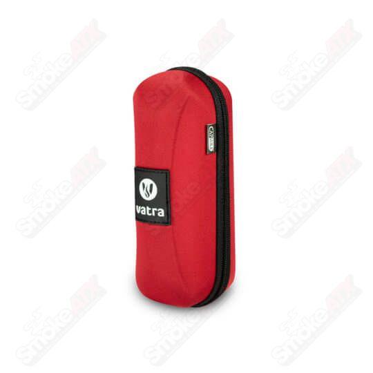 Red Vatra Bags 6-inch Capsule protection case for storing and safeguarding small items or accessories.