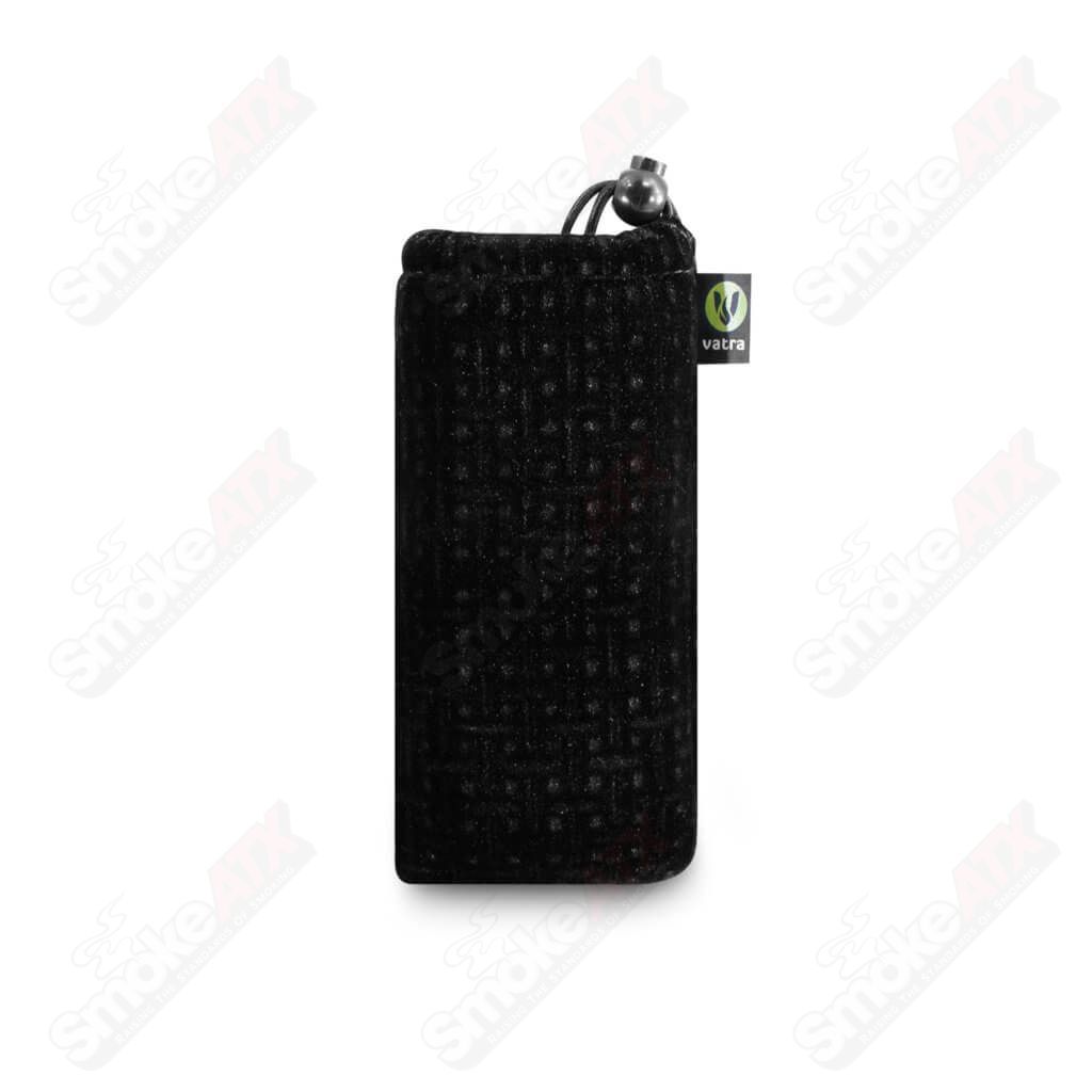 Vatra Velvet Black V03 6-inch drawstring protection case with soft velvet exterior and secure closure.