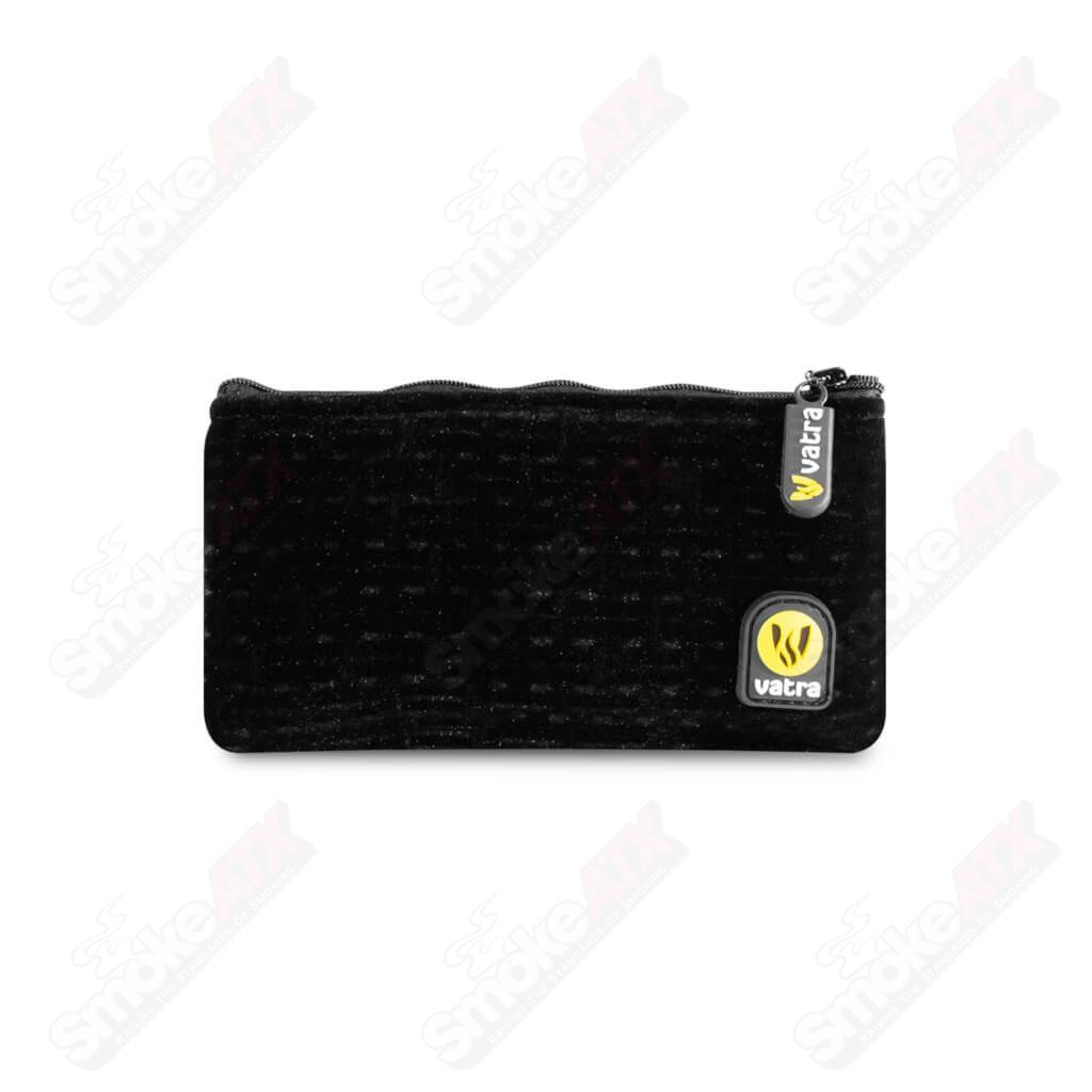 Vatra Bags Velvet Black V16 6.5-inch zip pouch, protective case made of soft velvet material with a sleek black finish.