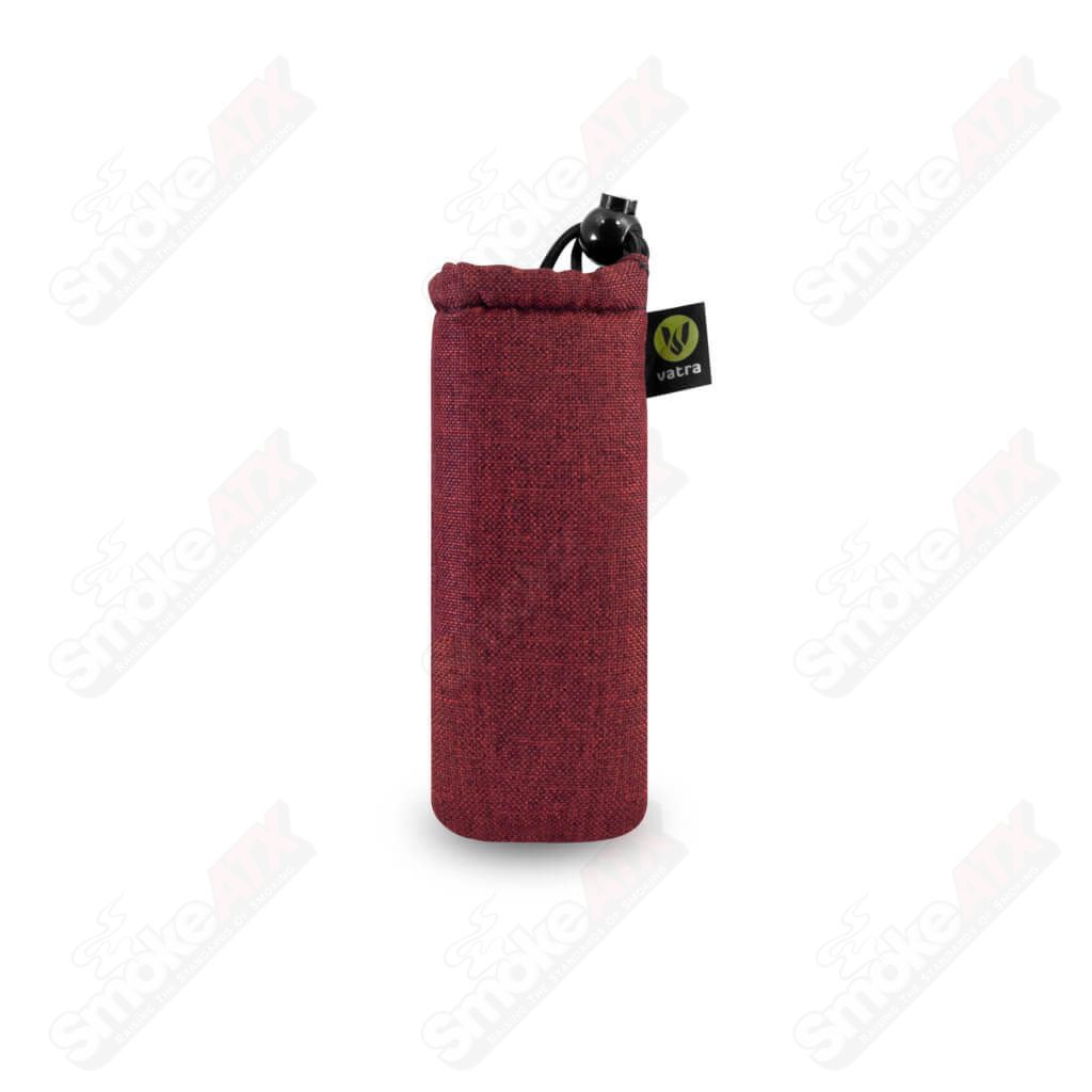 Vatra Bags woven burgundy V02 5.5-inch drawstring protection case with woven fabric exterior and drawstring closure.