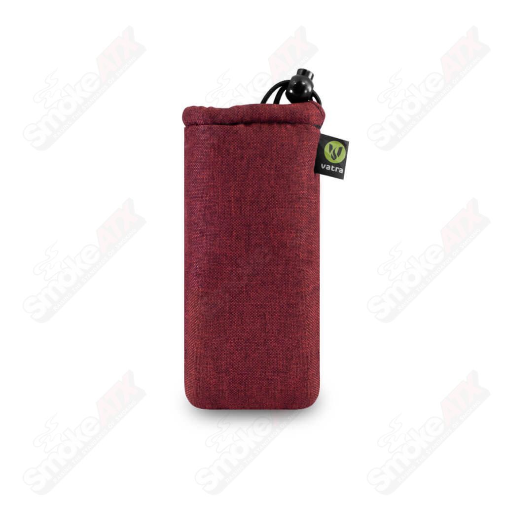 Vatra Bags woven burgundy V03 6-inch drawstring protection case with woven design and drawstring closure.