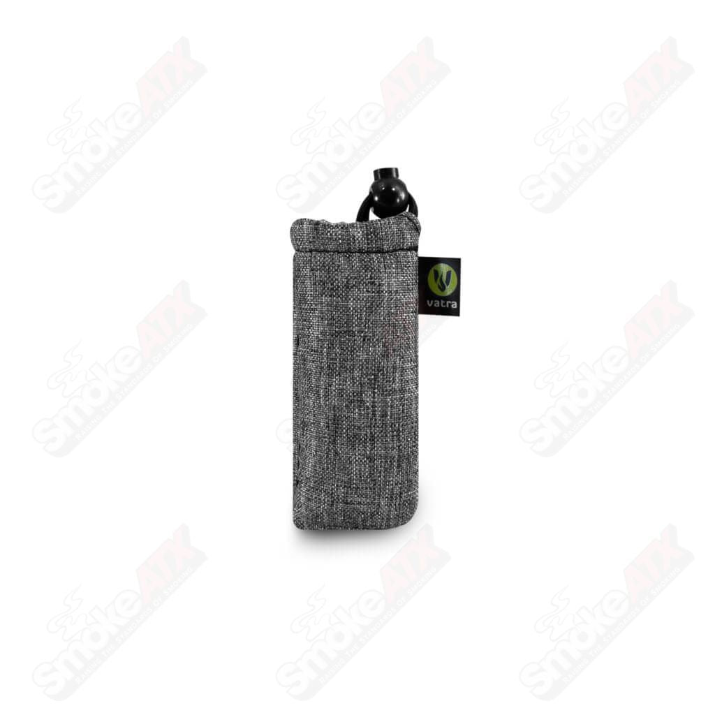 Vatra Bags woven gray protection case with drawstring closure, designed for secure storage of small valuables or accessories.