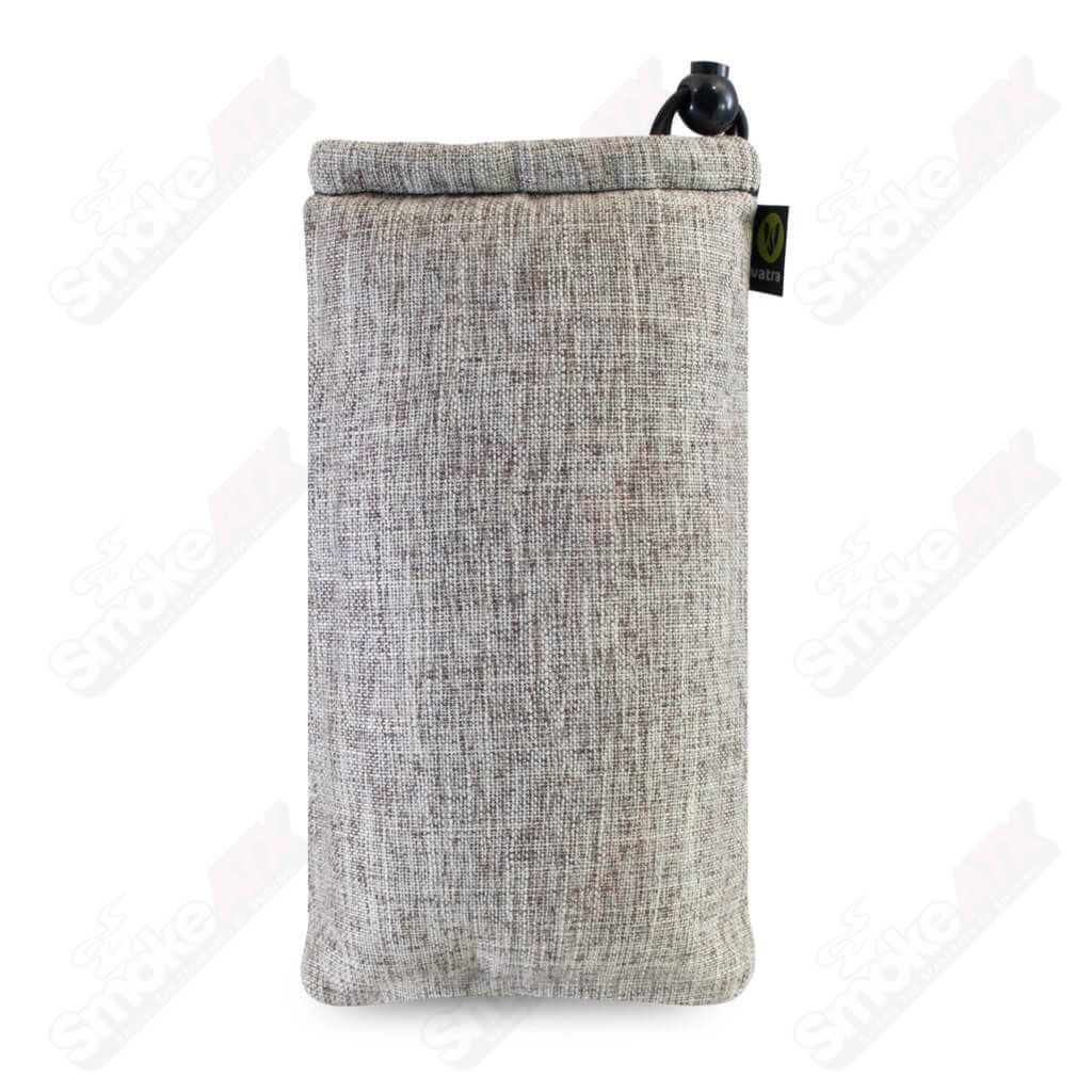Vatra Bags woven khaki brown V06 8-inch drawstring protection case with woven fabric and drawstring closure.