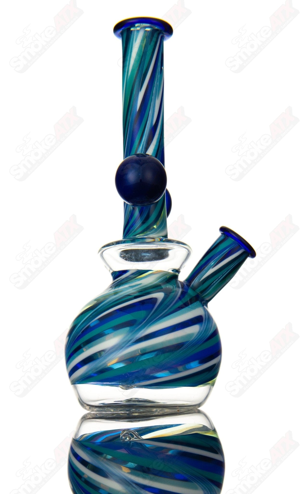 Venetian-style concentrate rig by Addison Hannah, featuring intricate glasswork and elegant design, perfect for dabbing concentrates.