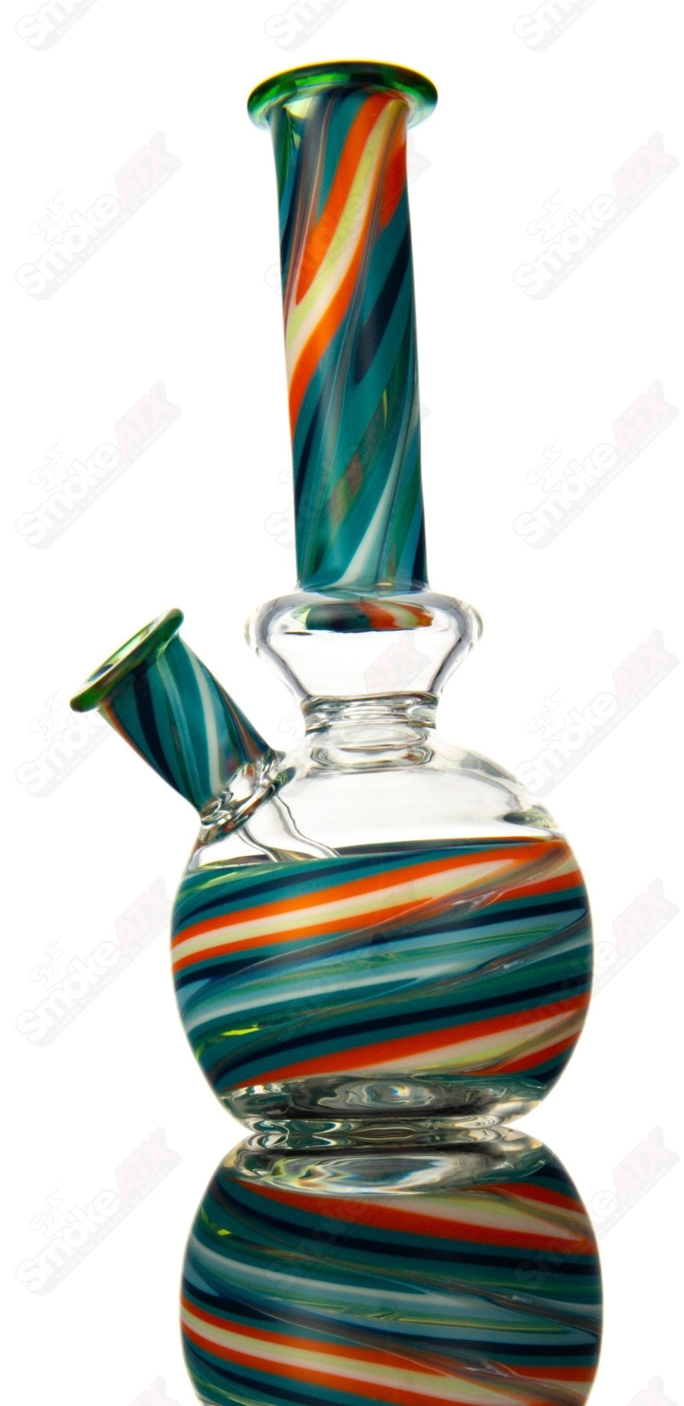 Venetian-style concentrate rig by Addison Hanna, Heady Glass, featuring intricate glasswork and a colorful, artistic design.