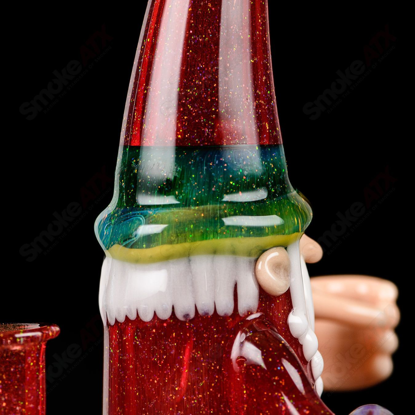 Heady glass Wizard Rig Classic by Phil Siegel, featuring intricate design and clear glass construction for concentrate use.