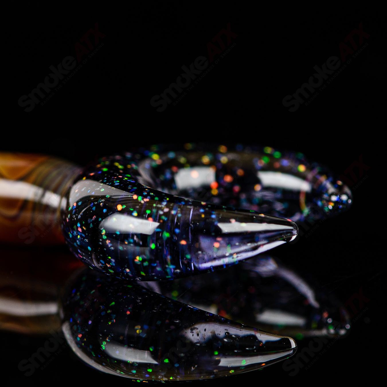 Phil Siegel Wizard Rig Stargazer, a clear heady glass concentrate rig with starry design elements, crafted by Phil Siegel Glass.