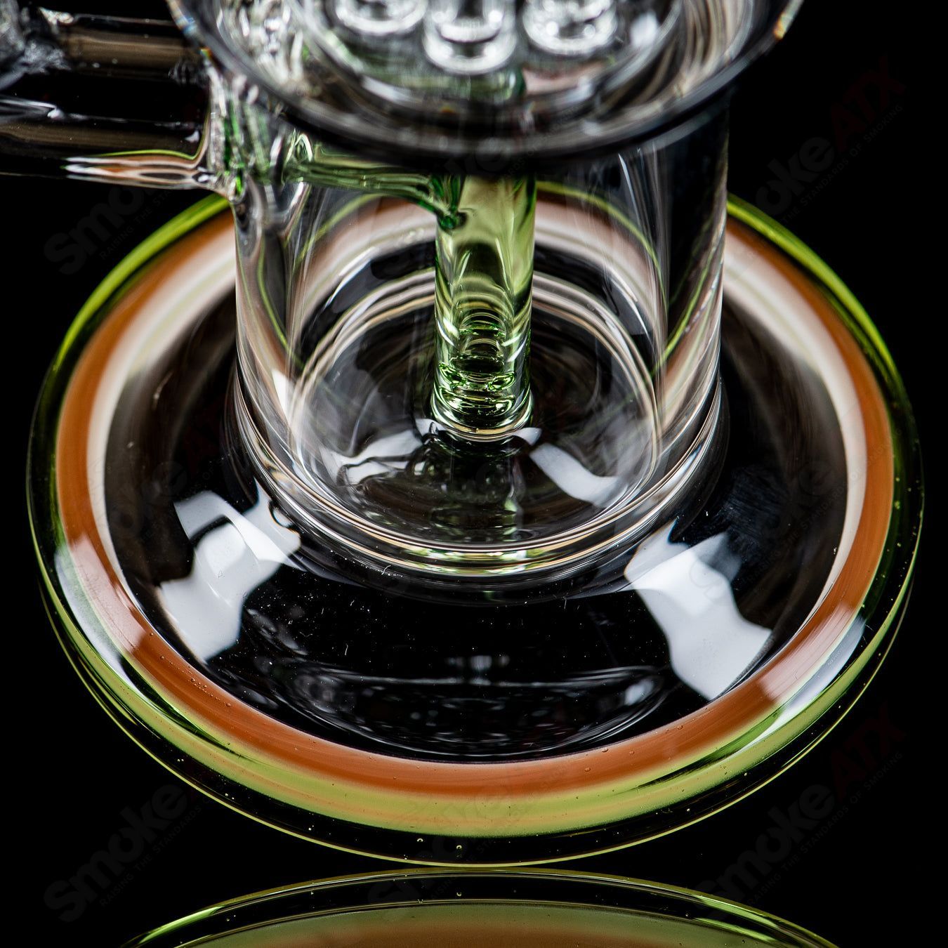 Toro Glass 10mm double macro concentrate rig with colorful caps, heady glass design for dabbing and concentrate use.