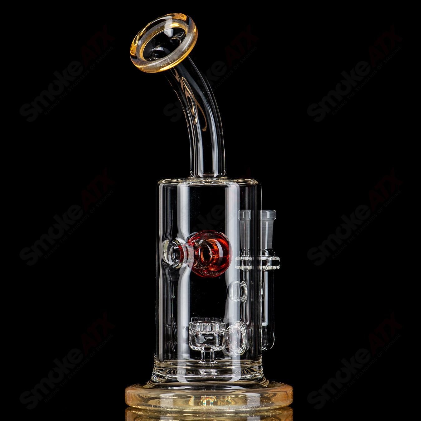 1 10mm Jet Perc w/ Color Accents by Toro Glass - Smoke ATX