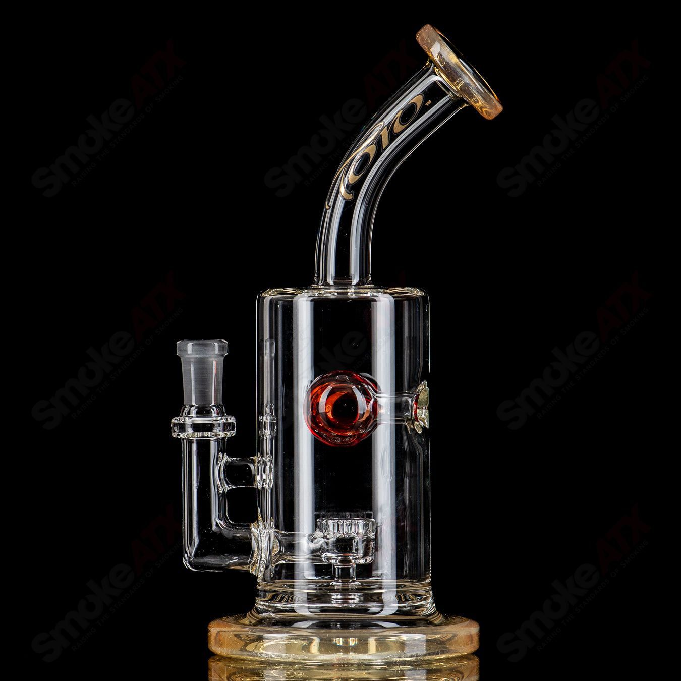 1 10mm Jet Perc w/ Color Accents by Toro Glass - Smoke ATX