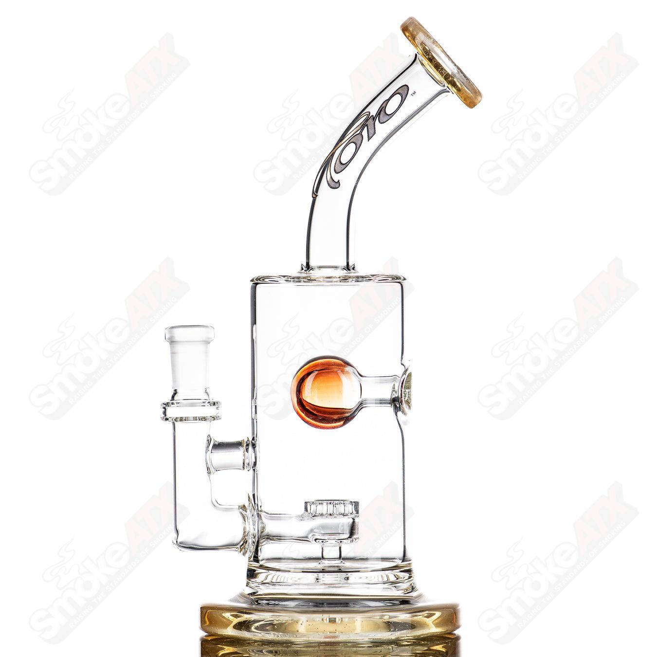 1 10mm Jet Perc w/ Color Accents by Toro Glass - Smoke ATX