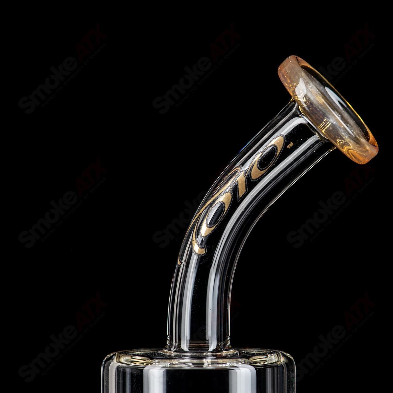 1 10mm Jet Perc w/ Color Accents by Toro Glass - Smoke ATX