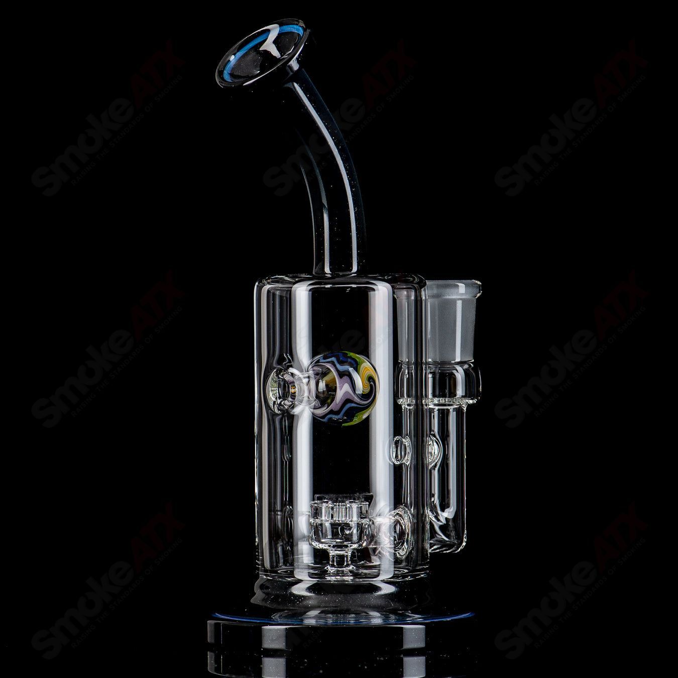 1 10mm Jet Perc w/ Color Ft/Mp by Toro Glass - Smoke ATX