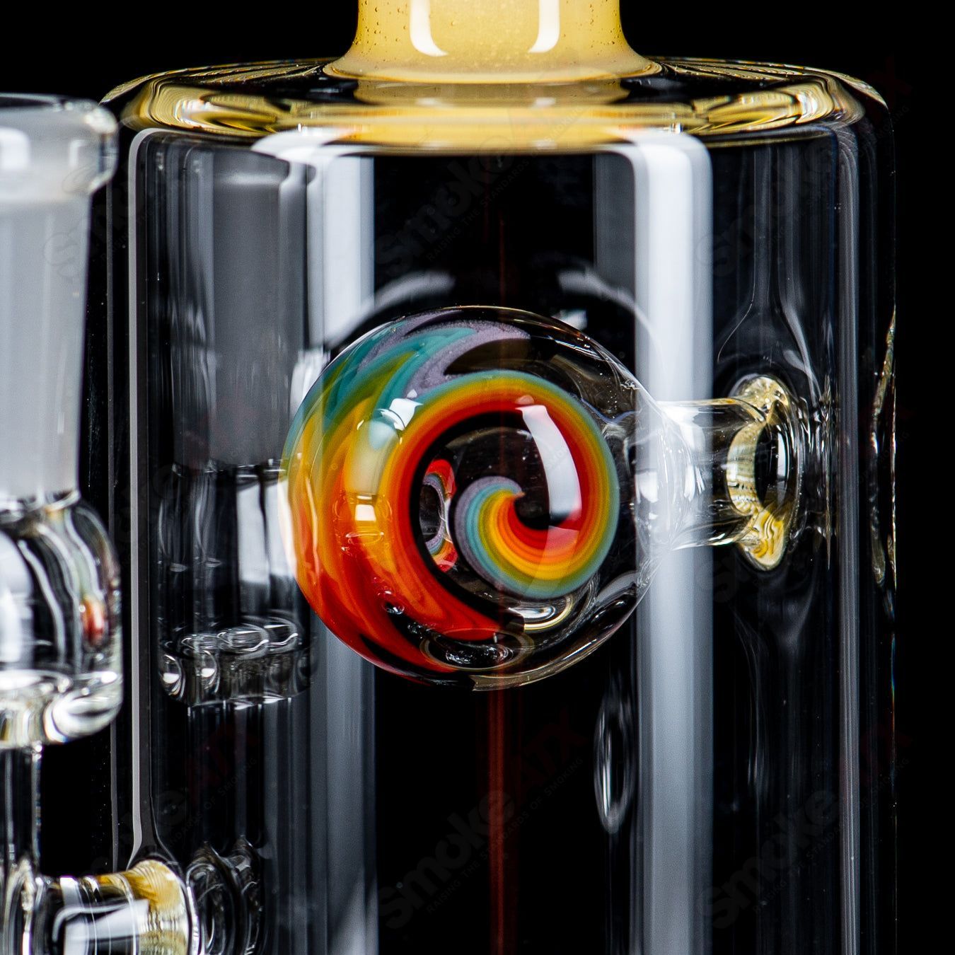 Toro Glass 14mm Jetperc full-color foot/mouthpiece, heady glass concentrate rig with vibrant design and intricate details.
