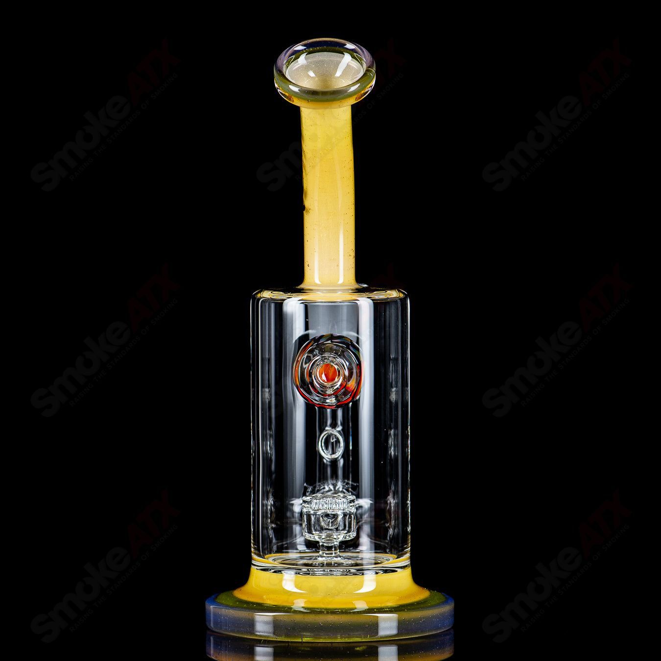 Toro Glass 14mm Jetperc full-color foot/mouthpiece for concentrate rig, featuring vibrant design and durable heady glass construction.