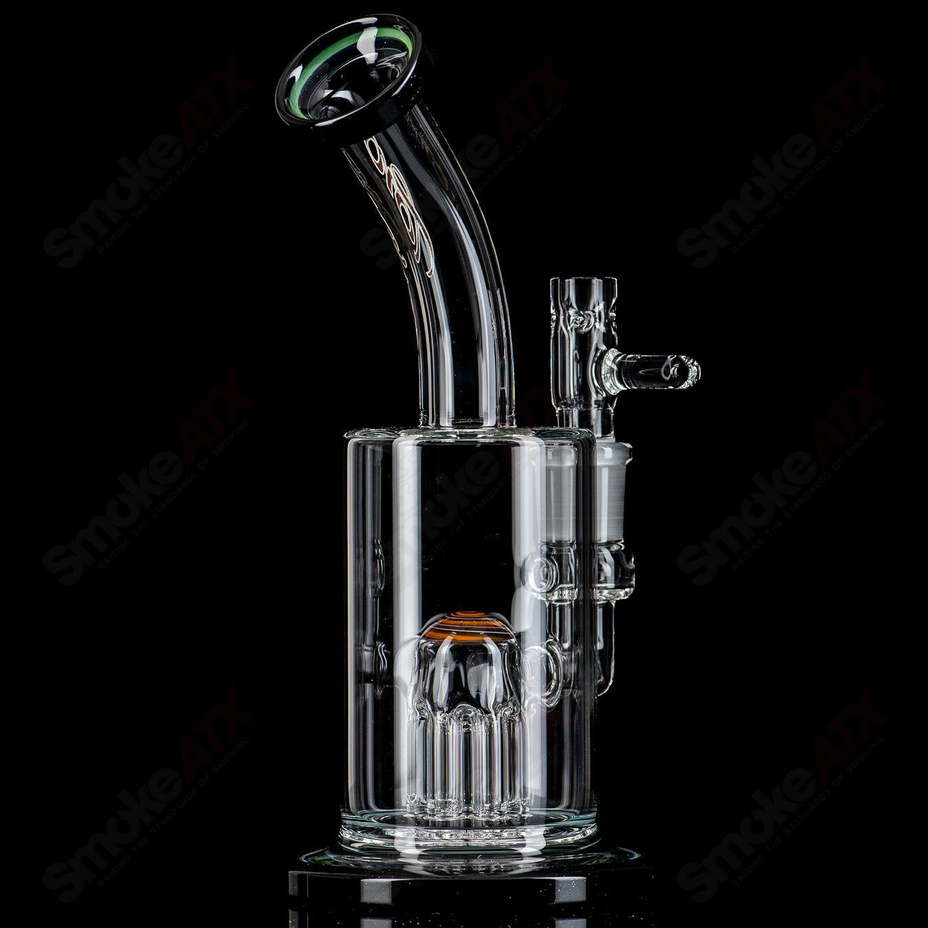 1 14mm Micro Tree w/ Worked Cap by Toro Glass - Smoke ATX