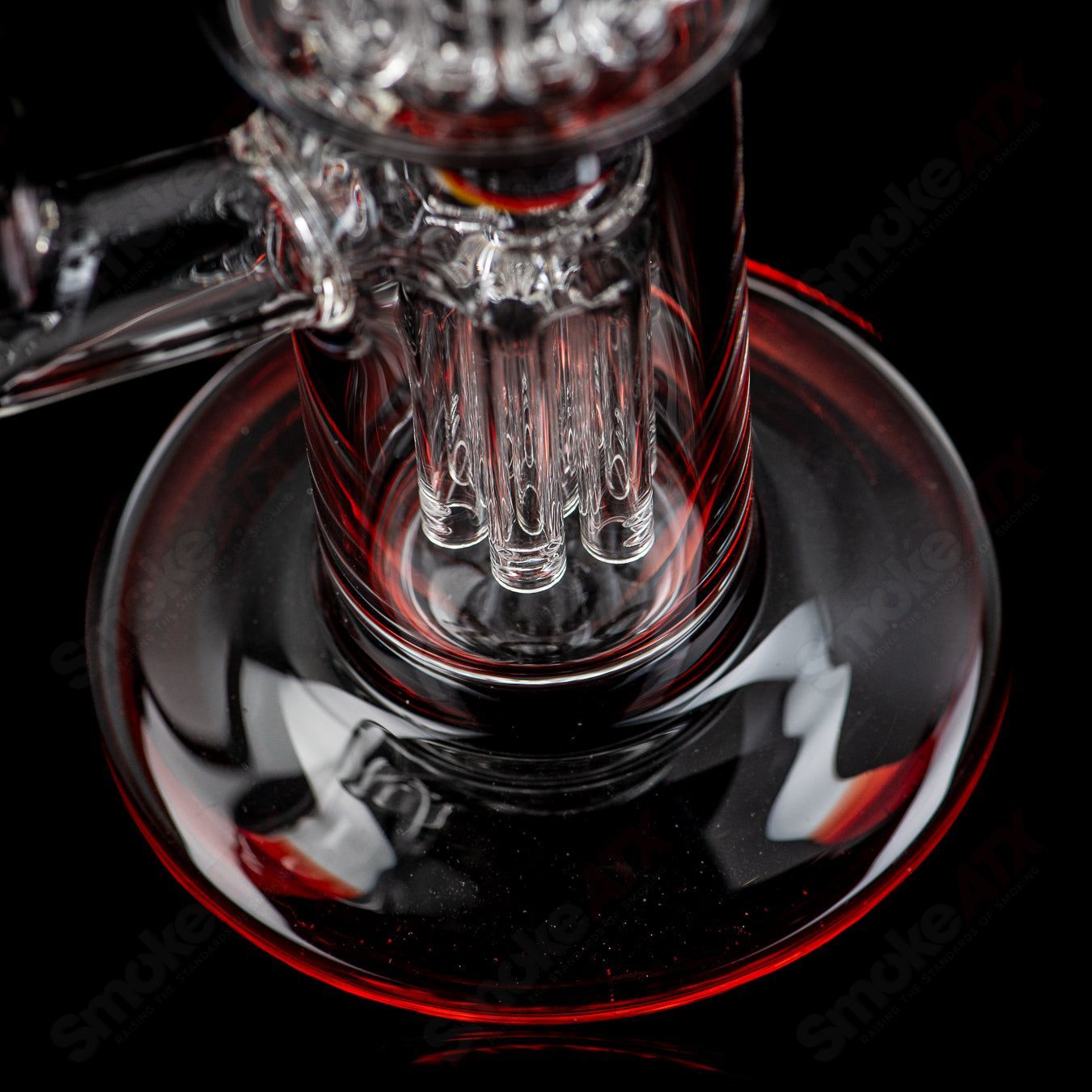 1 14mm Mini 7/13 Arm Perc w/ Worked Section Toro Glass - Smoke ATX
