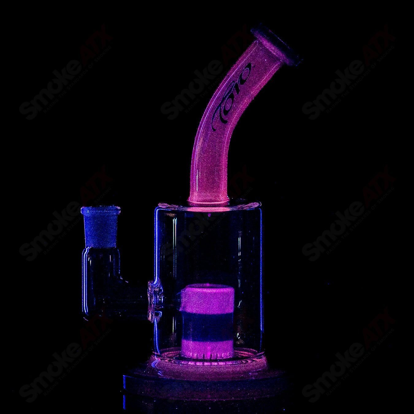 Toro Glass 14mm Single Froth concentrate rig featuring clear glass and intricate froth design for smooth dabbing.