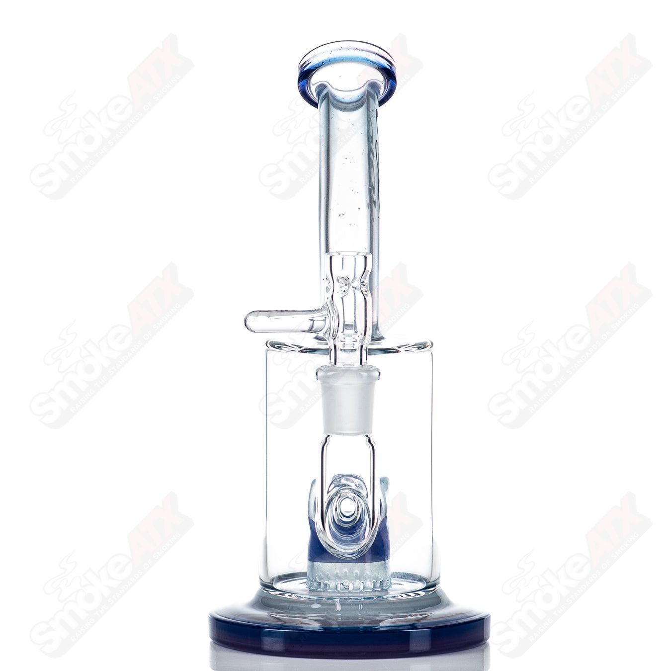 Toro Glass 14mm single froth concentrate rig with clear glass construction and intricate design for concentrate vaporization.