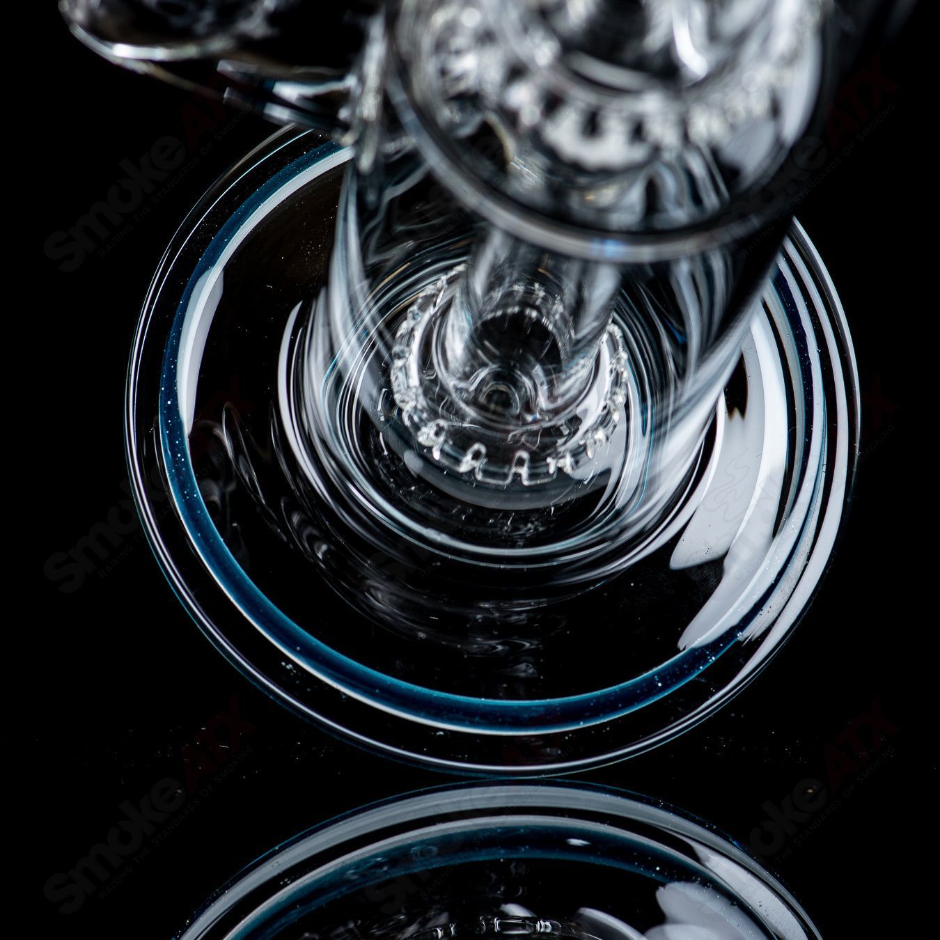 Toro Glass 18mm full-size straight glass tube with circular design and reversal sections, designed for smoking accessories.