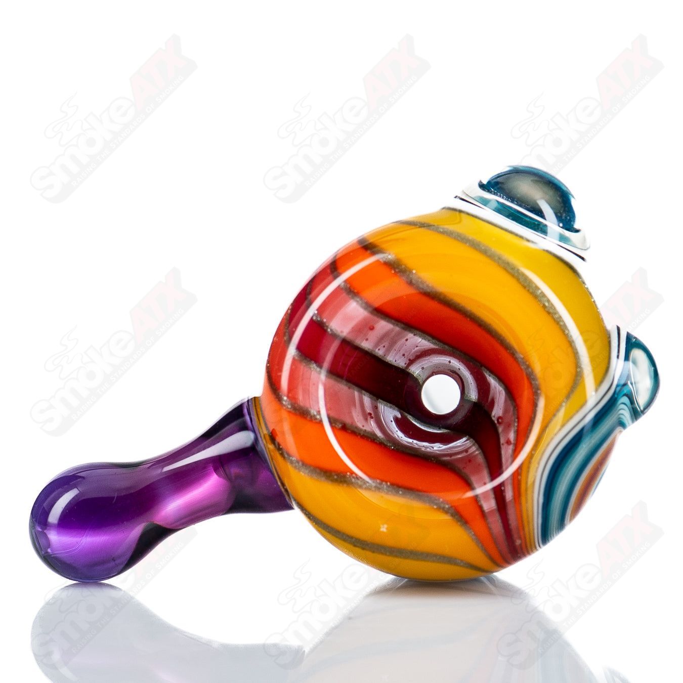 1 18mm Wig Wag Slide by Mitchell Glass - Smoke ATX