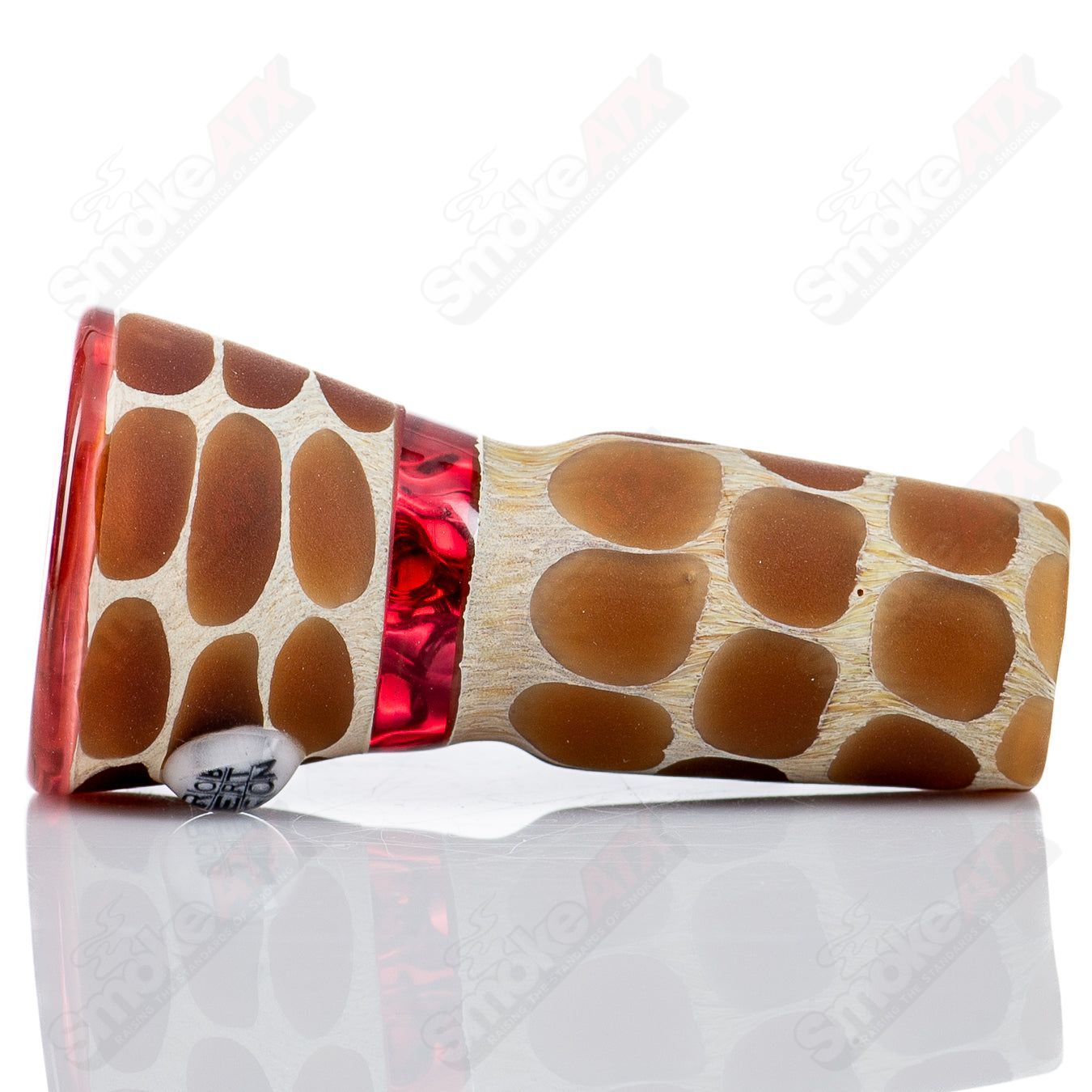19mm Robertson Glass heady glass bowl with clear design and smooth finish, ideal for use with compatible water pipes.