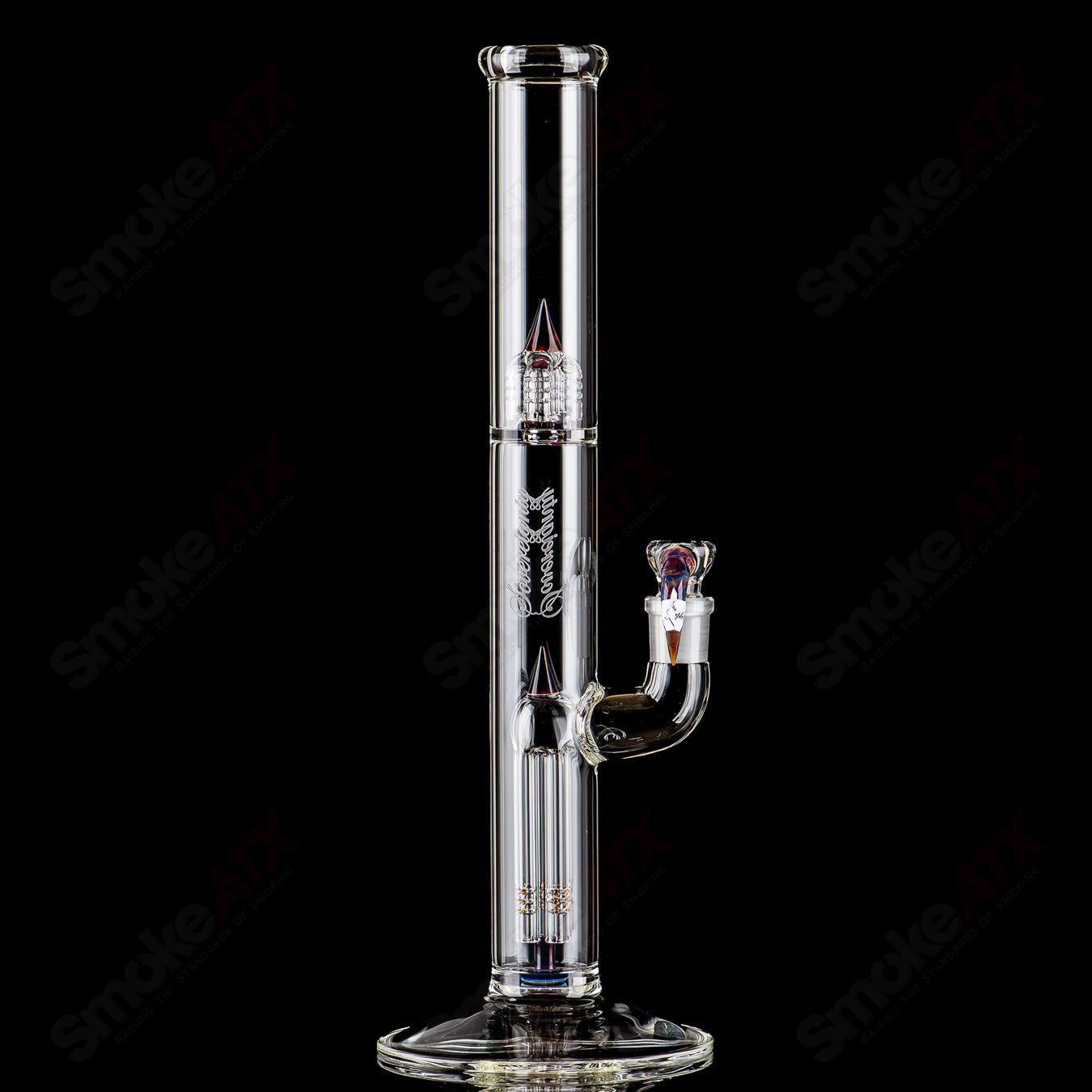 Sovereignty Glass fixed 4-partial accent straight tube with 44x4 size, clear glass design, and precise craftsmanship.