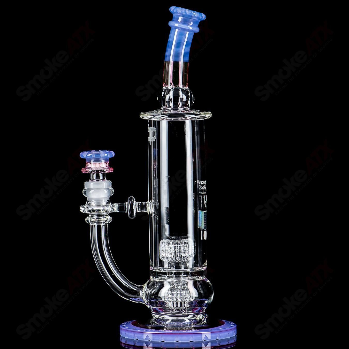 Mobius 60T V5 Hybrid Series Stereo Matrix waterpipe made of glass, showcasing its intricate design and premium craftsmanship.