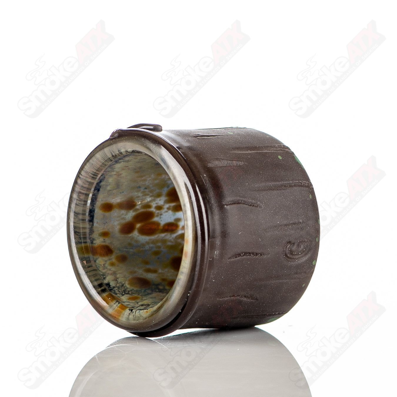 Heady glass Baller Jars Chad G by Chad G Glass, featuring colorful, intricate glass art with a rounded shape and detailed design.