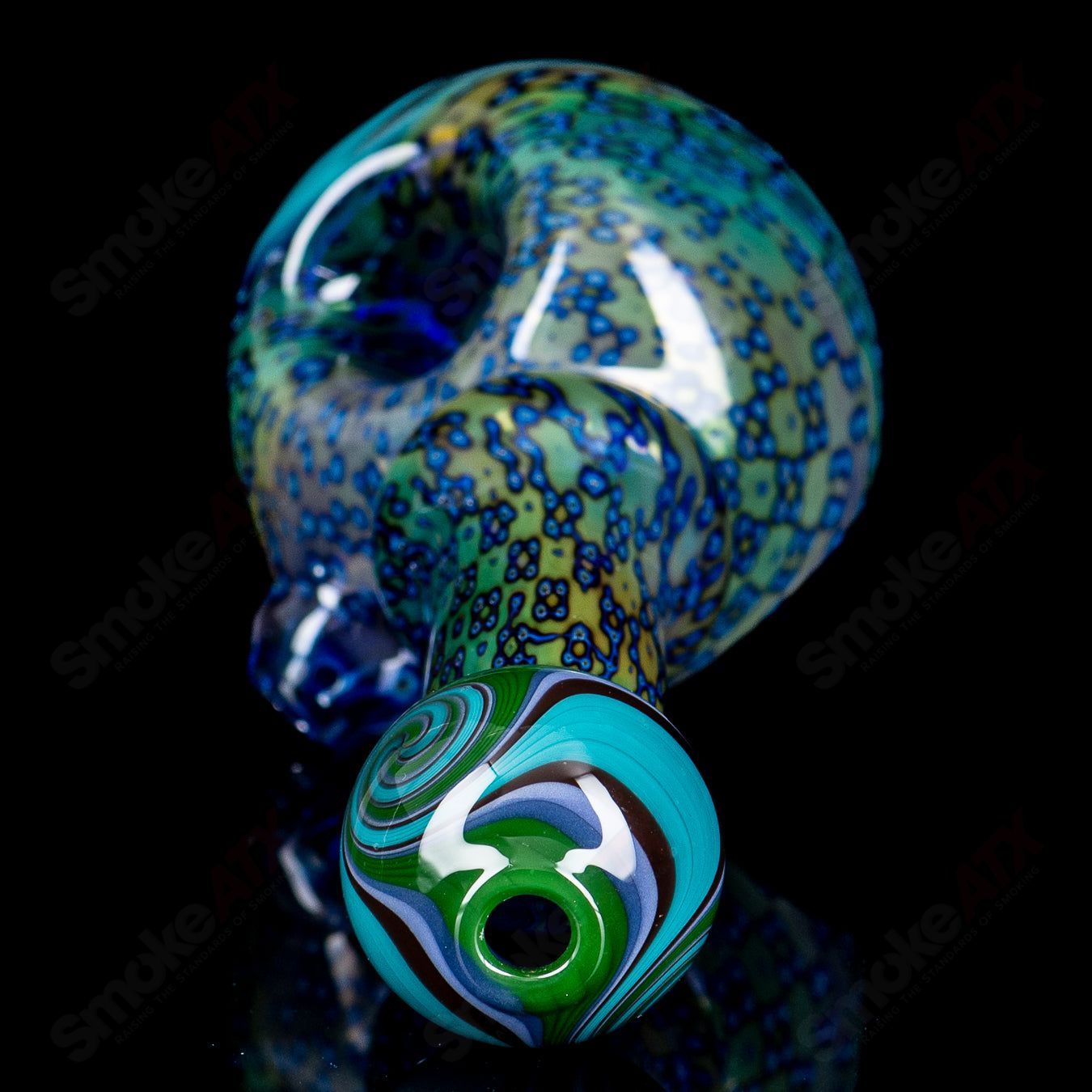 1 Cheese Grater Spoon w Spun Cap and Mouthpiece Boro Loco - Smoke ATX
