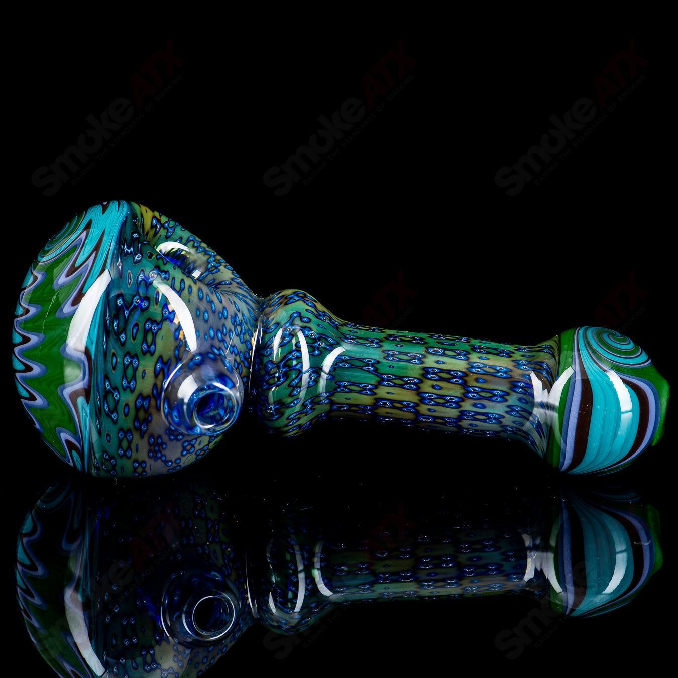 1 Cheese Grater Spoon w Spun Cap and Mouthpiece Boro Loco - Smoke ATX