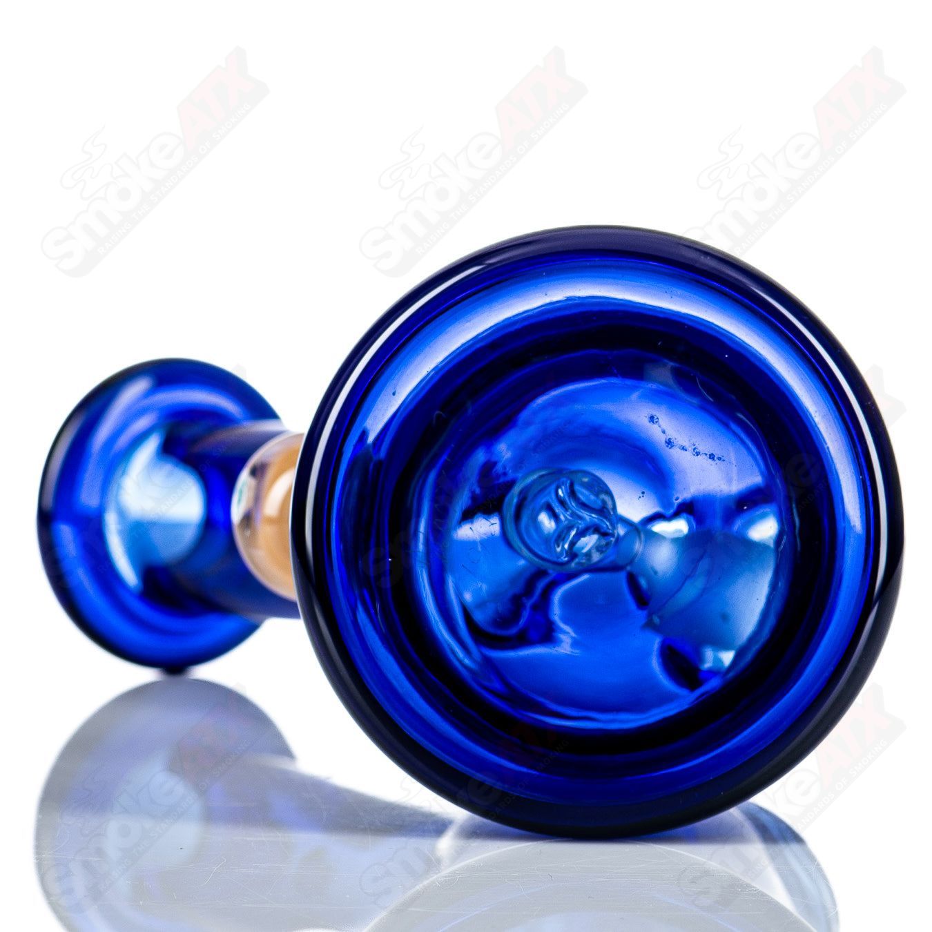 Cobalt glass Layback Rig by Nancy Glass, a stylish glass accessory with intricate design details for use in glass art.