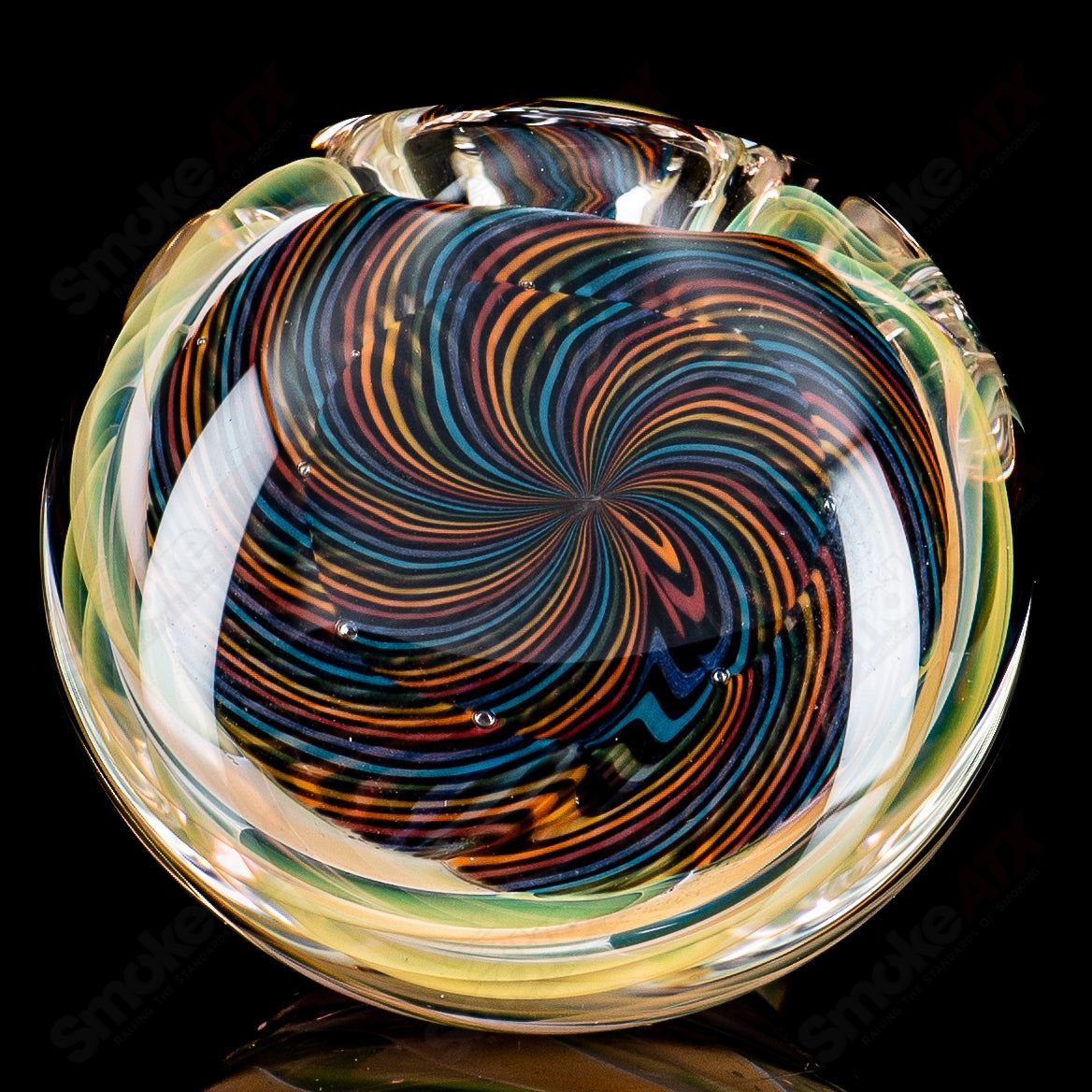 Color coil Sherlock glass by Talent Glass Works, featuring a vibrant, twisted glass design perfect for smoking enthusiasts.