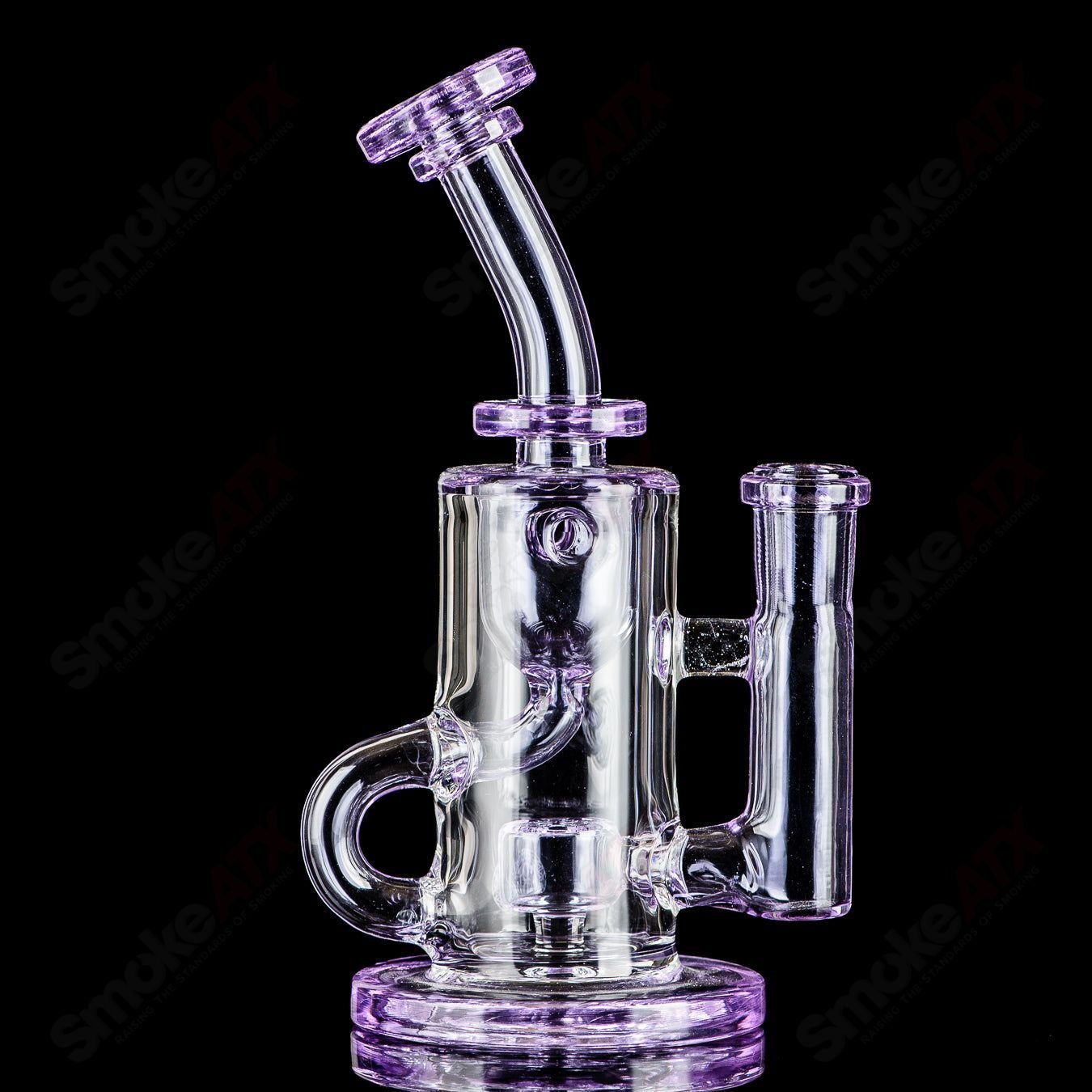 1 Color Seed Perc Klein Incycler Fat Boy Glass - Smoke ATX
