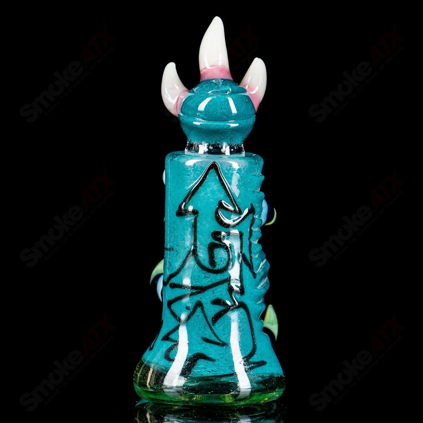 Salt Glass Heady Glass Dome Conversion ISO Jar, clear glass cup with dome lid, designed for storage or display.