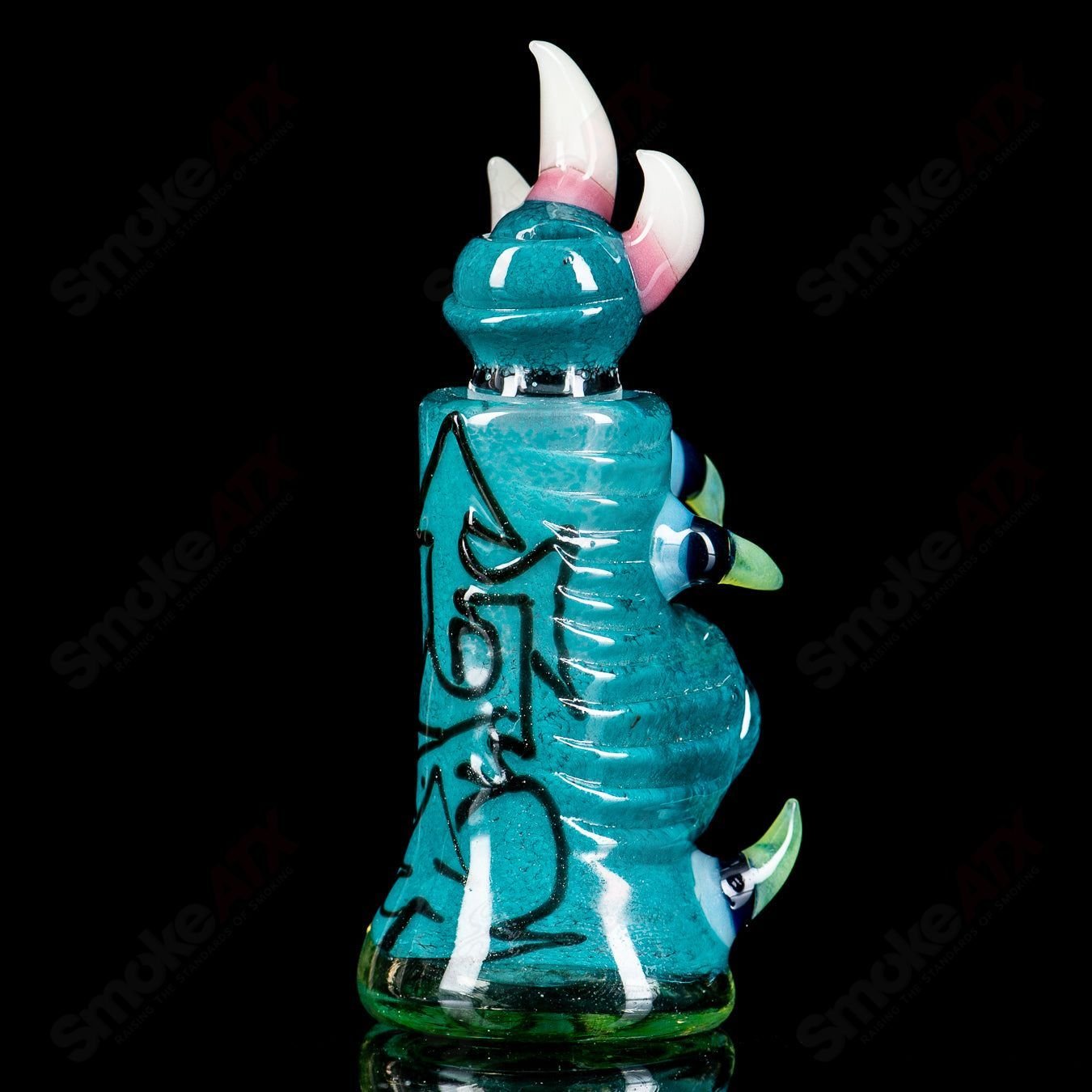 Salt Glass Dome Conversion ISO Jar, a clear heady glass cup with a dome lid, designed for storage or display.