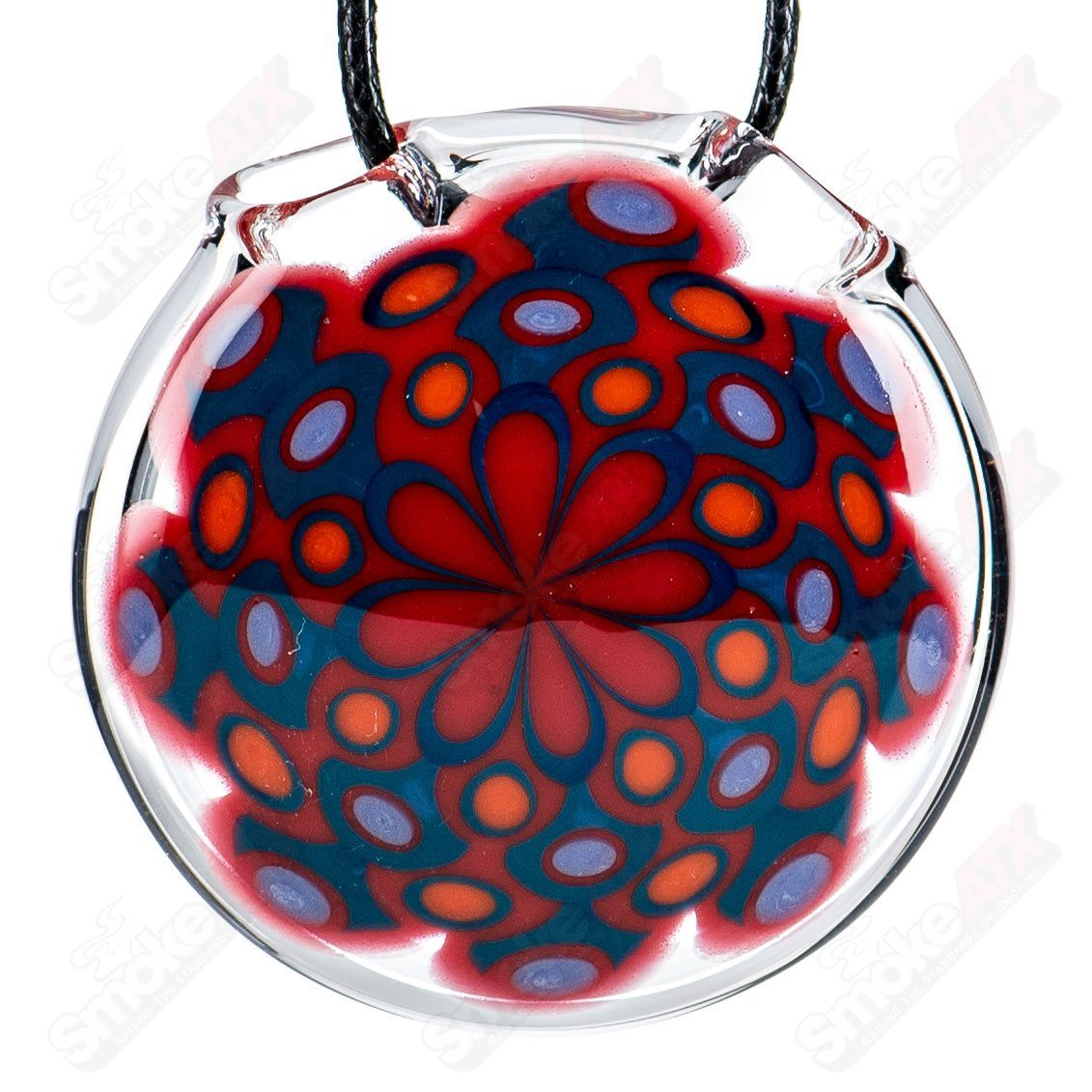 1 Dotstack Pendant (Signed 2015) by Tyme Glass - Smoke ATX