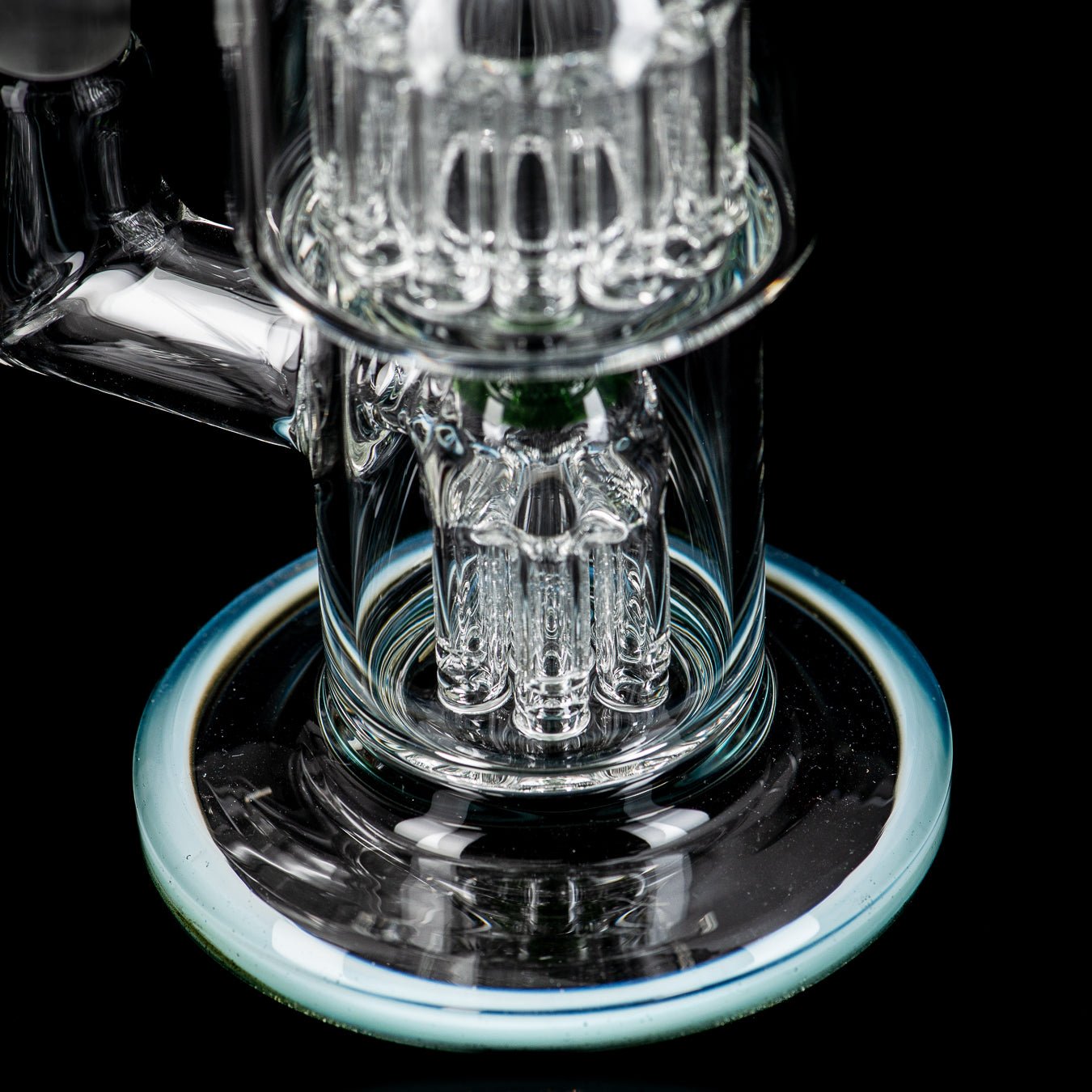 1 Double Micro 7/13 Arm Perc w/ Colored Caps by Toro Glass - Smoke ATX