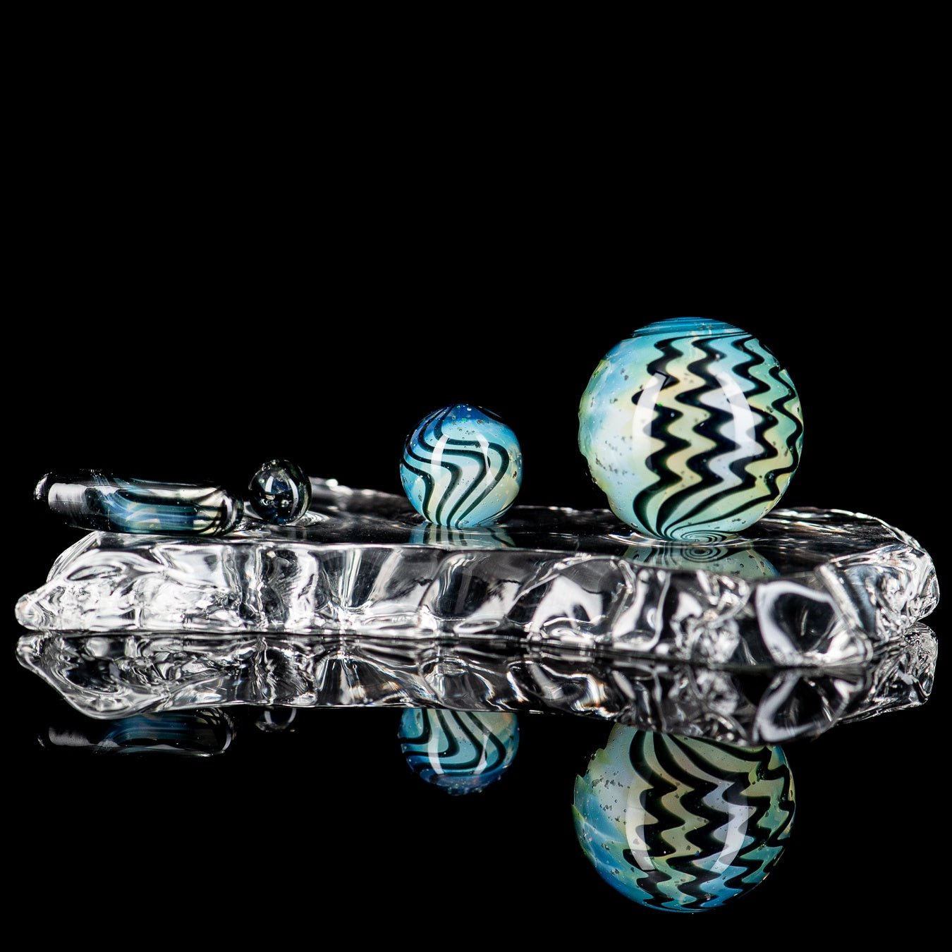 1 Empire 4pc Slurper Set UV Lucy/Citrine/Luna/Lotus Indo Glass - Smoke ATX