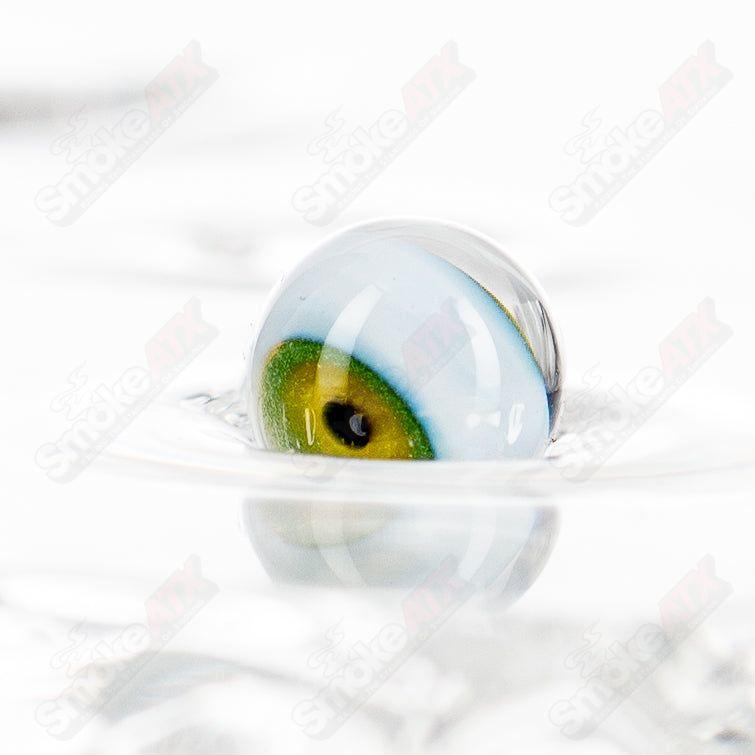 Salt Heady Glass Eye Ball Pearl with colorful glass pearl insert, showcasing intricate craftsmanship and vibrant design.