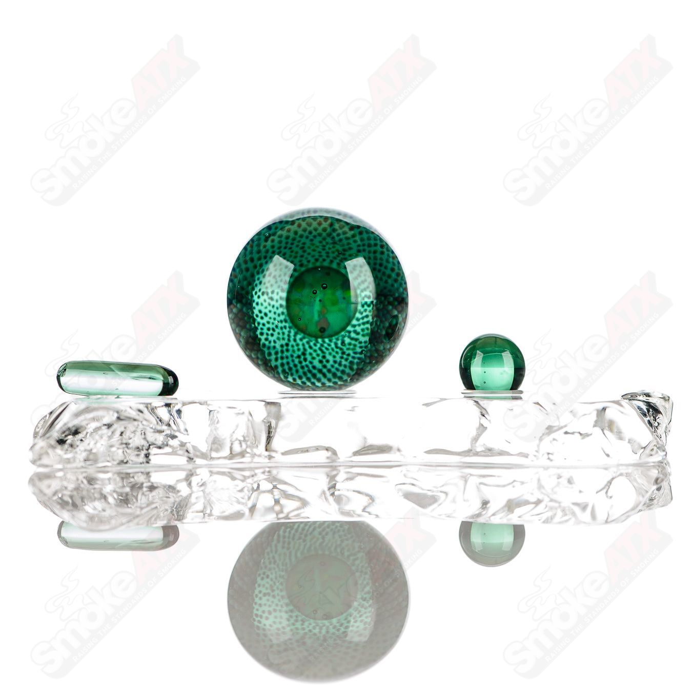 Colorful Geometric Slurper marble by JH Glassworks, handcrafted heady glass with intricate geometric patterns and vibrant marble design.