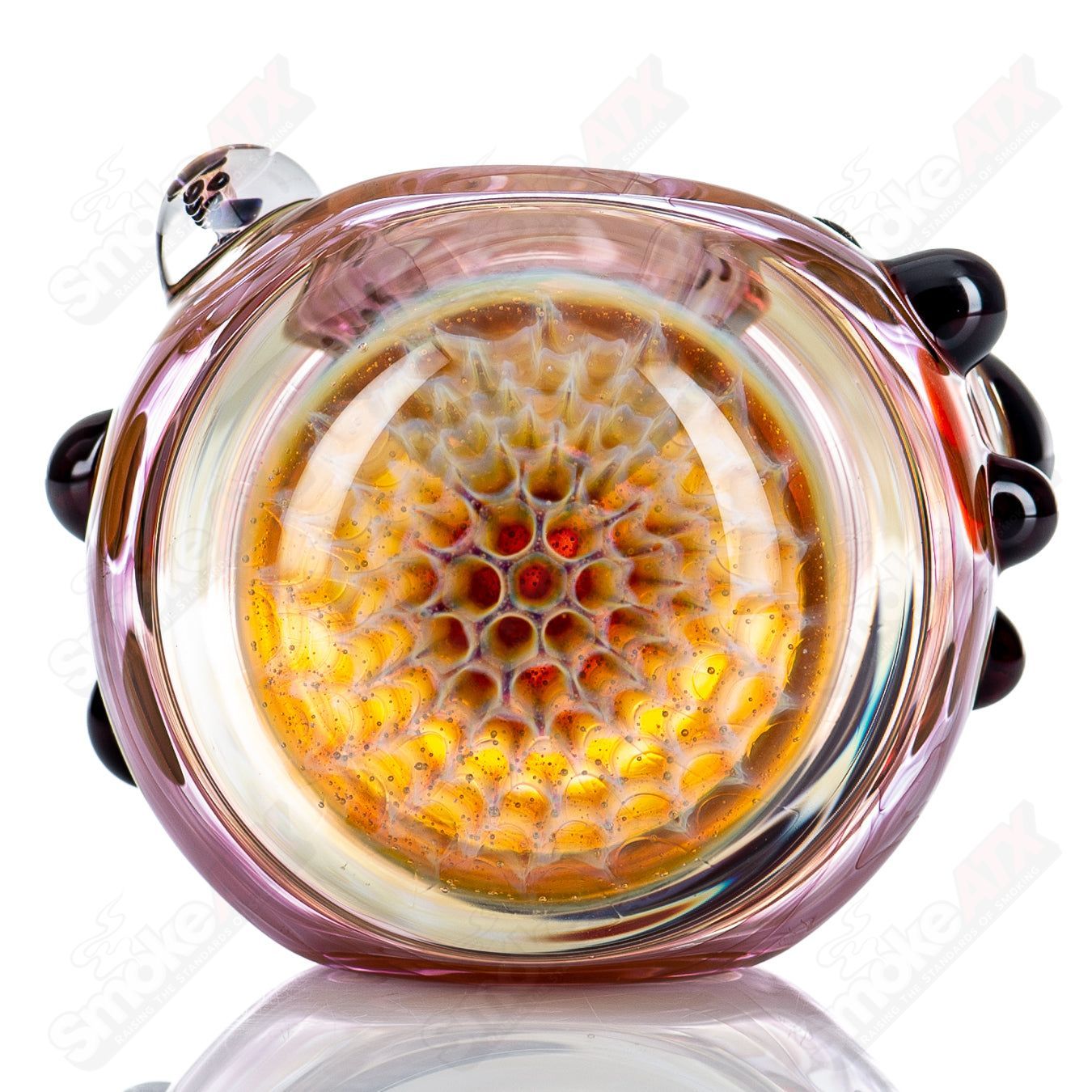 1 Honeycomb Spoon by Splatt Glass - Smoke ATX