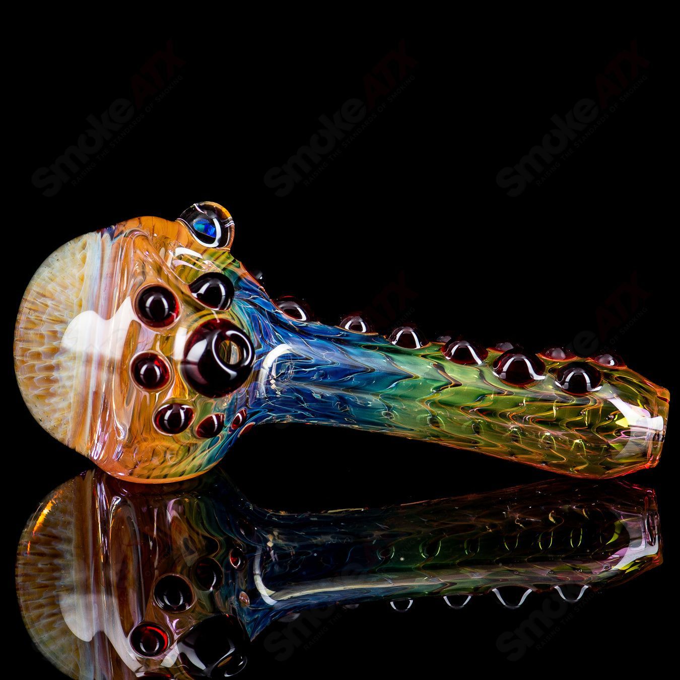 1 Honeycomb Spoon by Splatt Glass - Smoke ATX