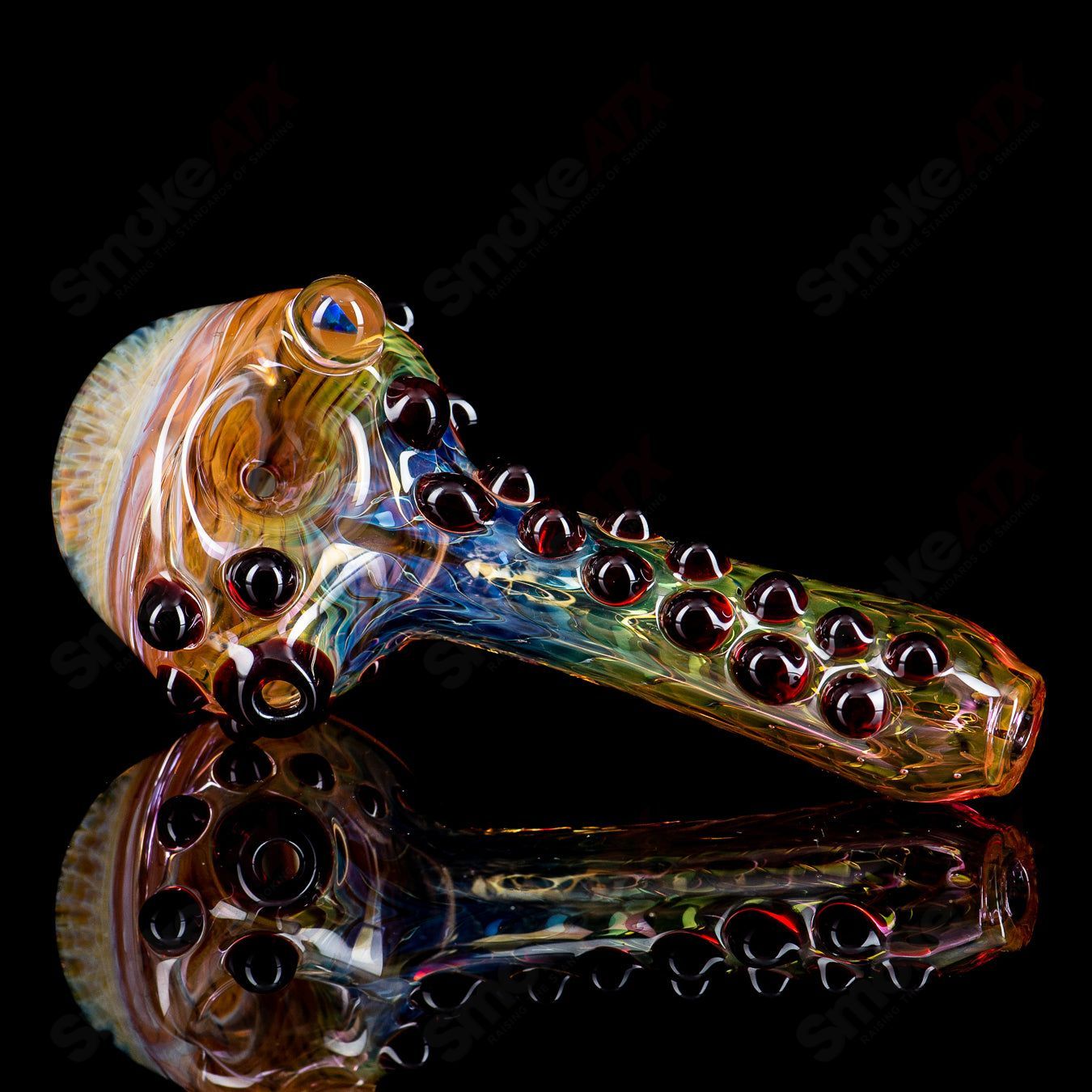 1 Honeycomb Spoon by Splatt Glass - Smoke ATX